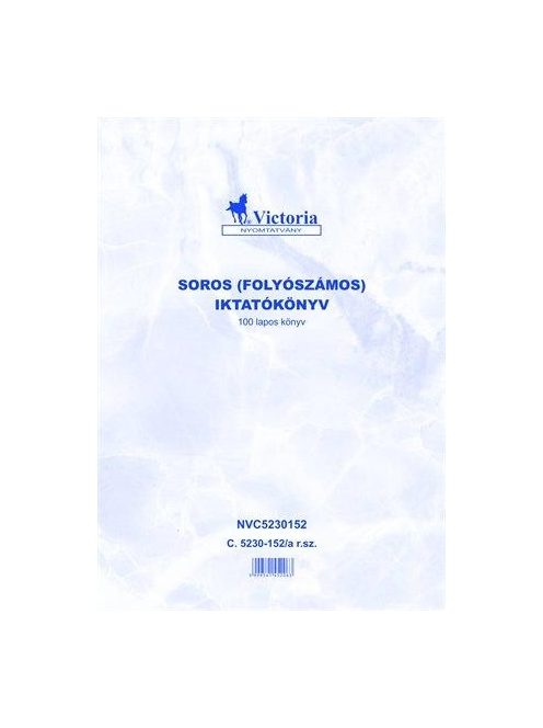 Nyomtatvány, iktatókönyv, 100 lap, A4,  "C.5230-152" (NVC5230152) (NVC5230152)