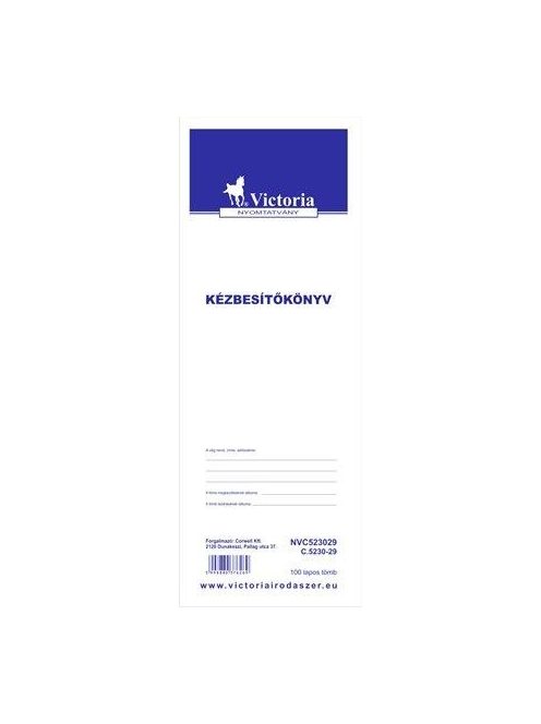 Nyomtatvány, kézbesítőkönyv, 100 lap, , "C.5230-29" (NVC523029) (NVC523029)
