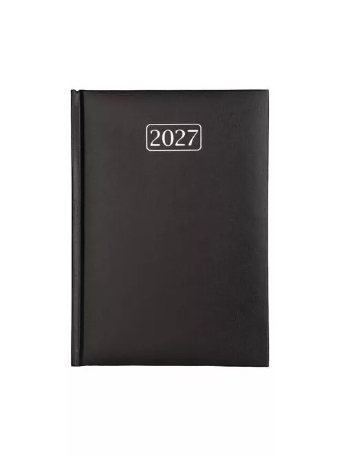 Naptár, tervező, A5, napi, VICTORIA OFFICE "Chrono", fekete (2027. évi)