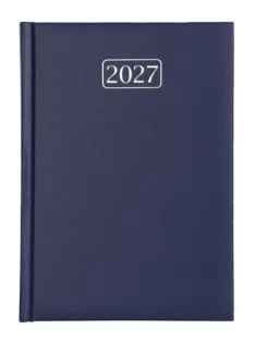   Naptár, tervező, A5, napi, VICTORIA OFFICE "Chrono",sötétkék (2027. évi)
