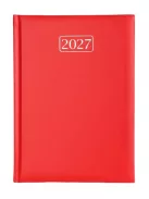 Naptár, tervező, A5, napi, VICTORIA OFFICE "Chrono", piros (2027 évi)