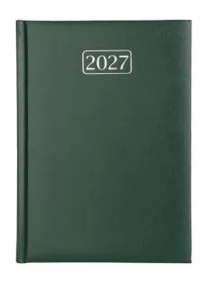   Naptár, tervező, A5, napi, VICTORIA OFFICE "Chrono", zöld (2027. évi)
