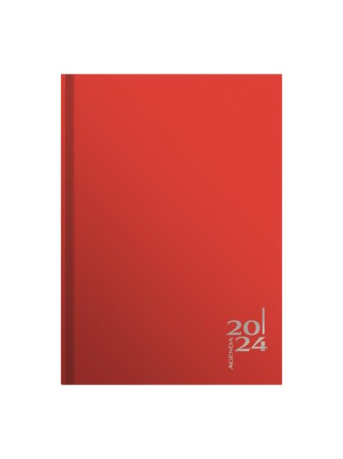 Naptár, tervező, A5, napi, VICTORIA OFFICE "Next", piros (2024 évi) (NVNA5P)