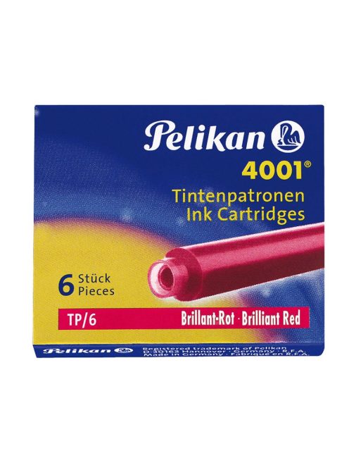Pelikan Tintapatron, 6 db, piros (P00301192)