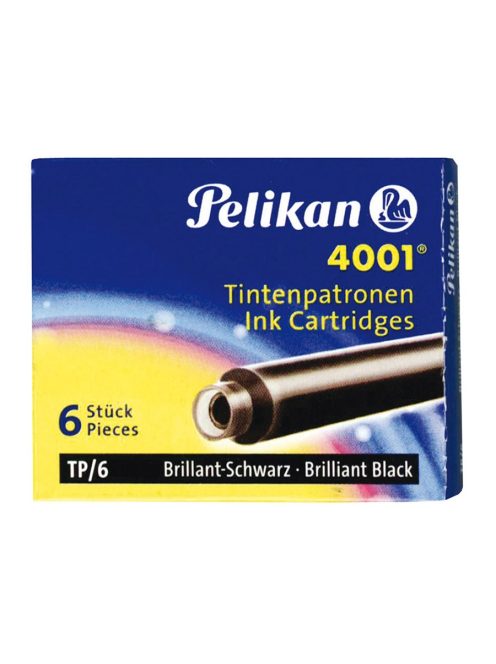 Pelikan Tintapatron, 6 db, briliáns fekete (P00301218)