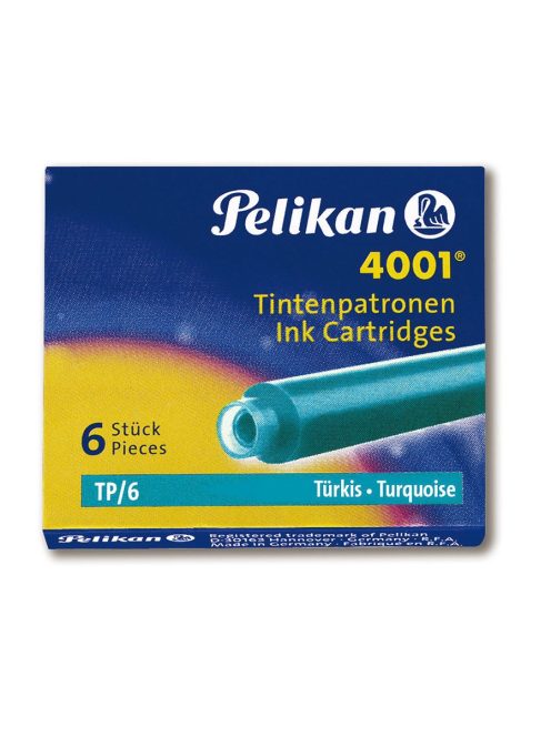 Pelikan Tintapatron, 6 db, briliáns türkiz (P00301705)