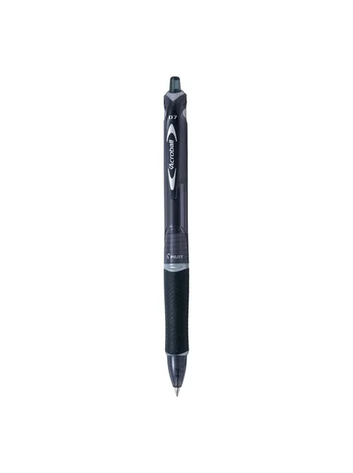 Golyóstoll, 0,25 mm, nyomógombos, PILOT "Acroball", fekete (PACGFK)
