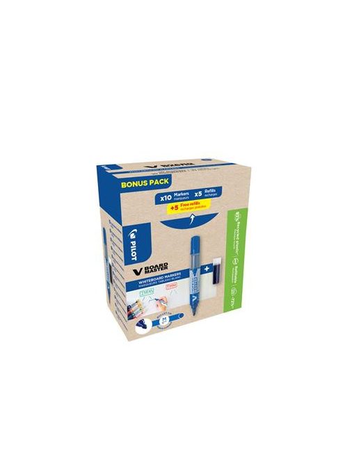 Táblamarker, 2,3 mm, kúpos, PILOT "V-Board Master", kék + betét (PBMTVKGP)