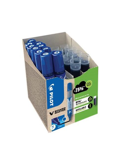 Táblamarker, 2,3 mm, kúpos, PILOT "V-Board Master", kék + betét (PBMTVKGP)