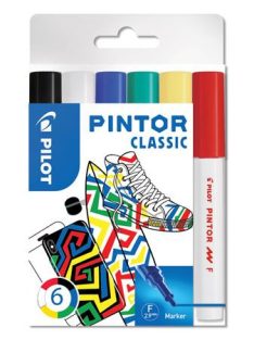   Dekormarker készlet, 1 mm, PILOT "Pintor F" 6 különböző klasszikus szín (PDMPTF6)