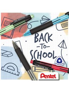   Golyóstoll, 0,35 mm, nyomógombos, PENTEL "Kachiri BK457", kék (PENBK457K)