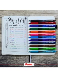   Zseléstoll, 0,35 mm, nyomógombos, PENTEL "EnerGelX BL107", fekete (PENBL107FK)