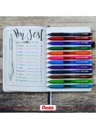 Zseléstoll, 0,35 mm, nyomógombos, PENTEL "EnerGelX BL107", lila (PENBL107L)