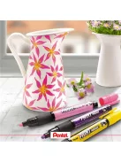 Lakkmarker, 2 mm, kúpos, PENTEL "MMP20", fehér (PENMMP20FE)