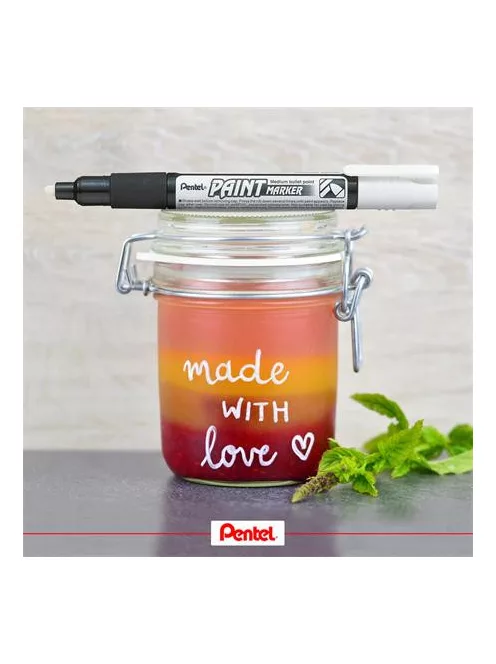 Lakkmarker, 2 mm, kúpos, PENTEL "MMP20", fehér (PENMMP20FE)