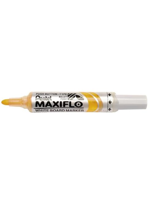 Táblamarker, 2,5 mm, kúpos, PENTEL "Maxiflo MWL5M", sárga (PENMWL5MS)