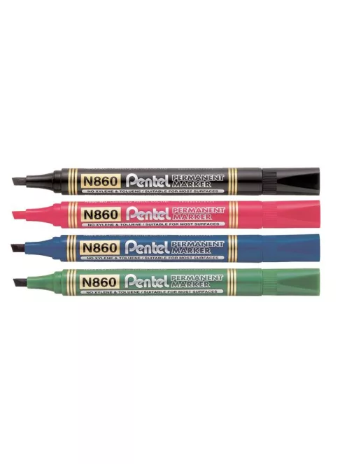 Alkoholos marker, 0,6-4,5 mm, vágott, PENTEL "N860", kék (PENN860K)