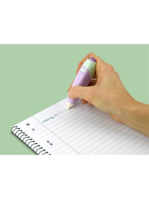 Hibajavító roller, 5 mm x 6 m, utántölthető, PENTEL "Knoky", világoszöld-lila (PENXZTTR805)