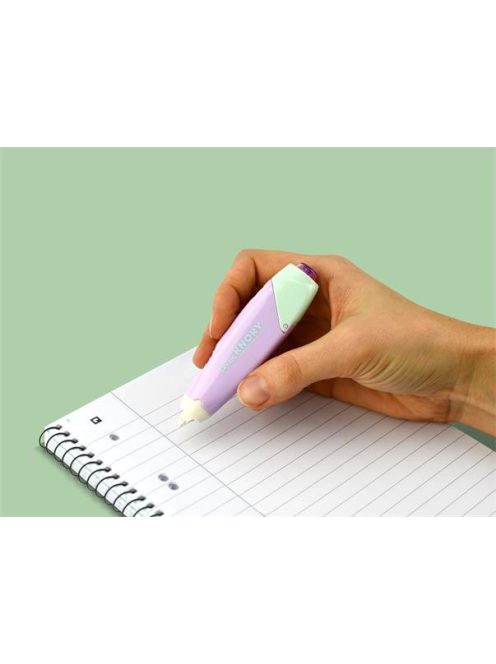 Hibajavító roller, 5 mm x 6 m, utántölthető, PENTEL "Knoky", világoszöld-lila (PENXZTTR805)