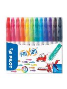 Filctoll készlet, 0,39-0,7 mm, törölhető, PILOT "Frixion Colors", 12 különböző szín (PFCOF12V)