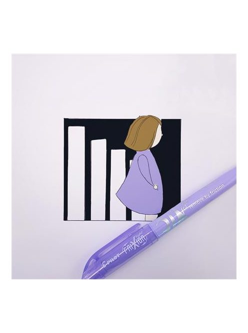 Szövegkiemelő, 1-3,3 mm, törölhető, PILOT "Frixion Light Soft", pasztell-lila (PFLSSZKPL)