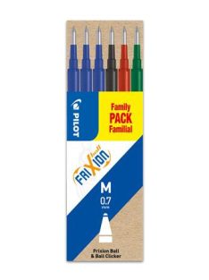   Rollertoll betét, 0,35 mm, törölhető, PILOT "Frixion Ball/Clicker", 4 vegyes szín (PFRBV2V4)