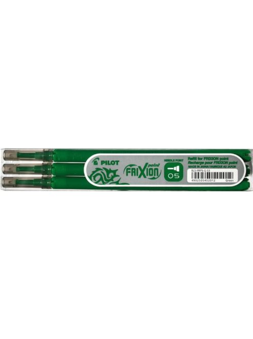 Rollertoll betét, 0,25 mm, tűhegyű, törölhető, PILOT "Frixion Point", zöld (PFRBZ3)