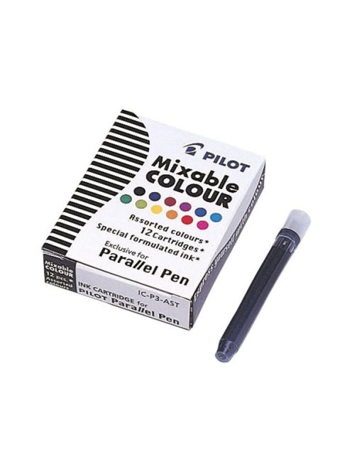 Töltőtoll patron, PILOT "Parallel Pen", 12 különböző szín (PICPAST)
