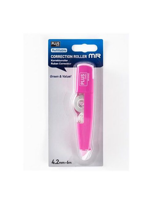 Hibajavító roller, 4,2mm x 6m, PLUS "MR", pink (PLUS49179)