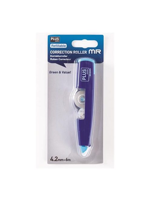 Hibajavító roller, 4,2mm x 6m, PLUS "MR", kék (PLUS49183)