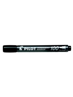   Alkoholos marker, 1 mm, kúpos, PILOT "Permanent Marker 100", fekete (PPM100FK)