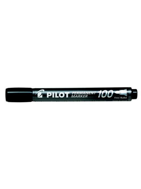 Alkoholos marker, 1 mm, kúpos, PILOT "Permanent Marker 100", fekete (PPM100FK)