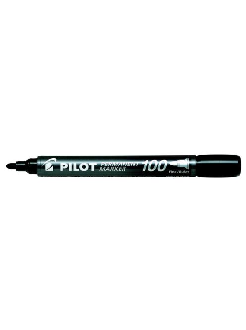 Alkoholos marker, 1 mm, kúpos, PILOT "Permanent Marker 100", fekete (PPM100FK)