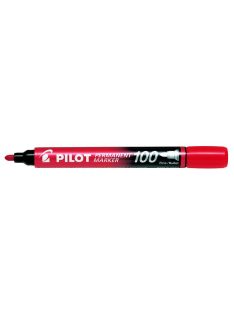   Alkoholos marker, 1 mm, kúpos, PILOT "Permanent Marker 100", piros (PPM100P)