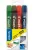 Alkoholos marker, 1 mm, kúpos, PILOT "Permanent Marker 100", 4 szín (PPM100S4)