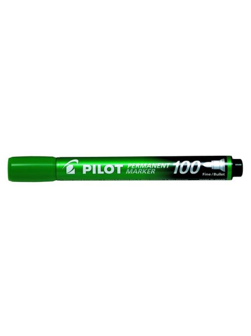 Alkoholos marker, 1 mm, kúpos, PILOT "Permanent Marker 100", zöld (PPM100Z)