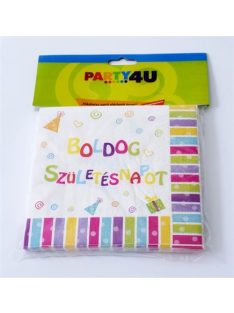   Szalvéta, 33x33 cm, "Boldog születésnapot" (PT446100)