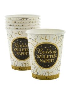   Pohár, 2,5 dl, "Boldog Születésnapot", elegáns (PTFUN007)