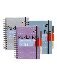   Spirálfüzet, A5, vonalas, 100 lap, PUKKA PAD "Metallic Project Book", vegyes szín (PUP6336)