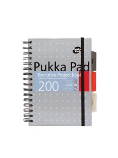   Spirálfüzet, A5, vonalas, 100 lap, PUKKA PAD "Metallic Project Book", vegyes szín (PUP6336)