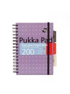 Spirálfüzet, A5, vonalas, 100 lap, PUKKA PAD "Metallic Project Book", vegyes szín (PUP6336)