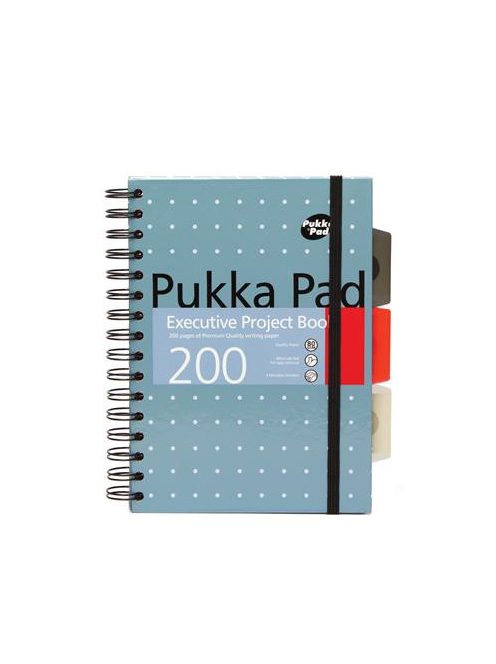 Spirálfüzet, A5, vonalas, 100 lap, PUKKA PAD "Metallic Project Book", vegyes szín (PUP6336)