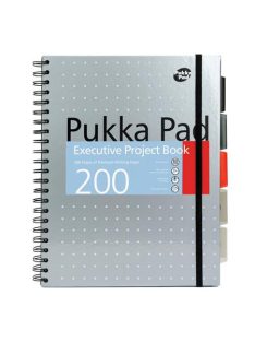   Spirálfüzet, A4+, vonalas, 100 lap, PUKKA PAD "Metallic Project Book", vegyes szín (PUP6970)
