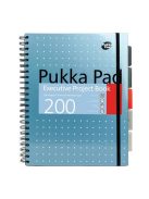 Spirálfüzet, A4+, vonalas, 100 lap, PUKKA PAD "Metallic Project Book", vegyes szín (PUP6970)
