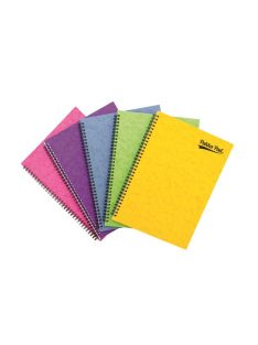   Spirálfüzet, A4, vonalas, 60 lap, PUKKA PAD "Pressboard", vegyes szín (PUP7268V)