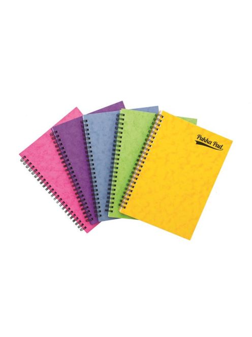 Spirálfüzet, A5, vonalas, 60 lap, PUKKA PAD "Pressboard", vegyes szín (PUP7271V)
