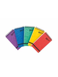   Jegyzetfüzet, A7, vonalas, 60 lap, PUKKA PAD "Pressboard", vegyes színek (PUP7272)