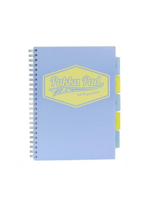 Spirálfüzet, A4, vonalas, 100 lap, PUKKA PAD "Pastel project book", vegyes szín (PUP8630V)
