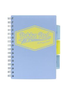   Spirálfüzet, A5, vonalas, 100 lap, PUKKA PAD "Pastel project book", vegyes szín (PUP8631V)