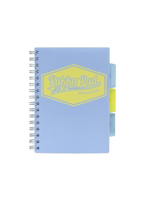 Spirálfüzet, A5, vonalas, 100 lap, PUKKA PAD "Pastel project book", vegyes szín (PUP8631V)